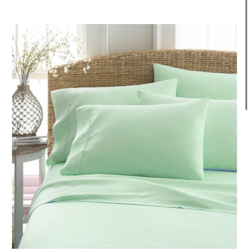 Mint Green NWT New bedding sheets sheet set 6 pc